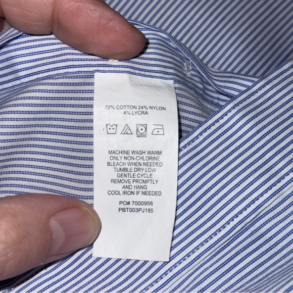 Psycho Bunny Slim Fit Stretch Non-Iron Dress Shirt. Size 15 32/33 - Picture 6 of 7